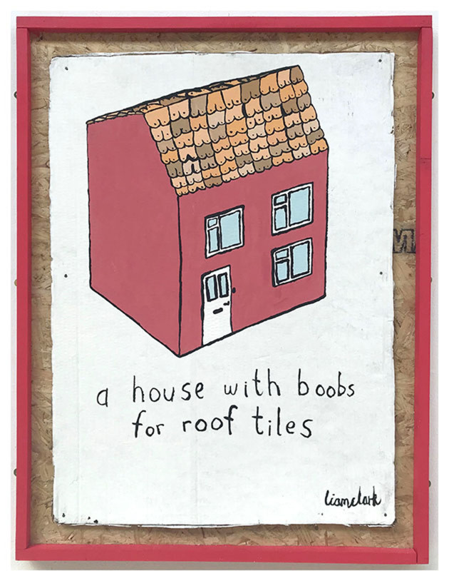 A House With Boobs For Roof Tiles, painting, 2018.jpeg