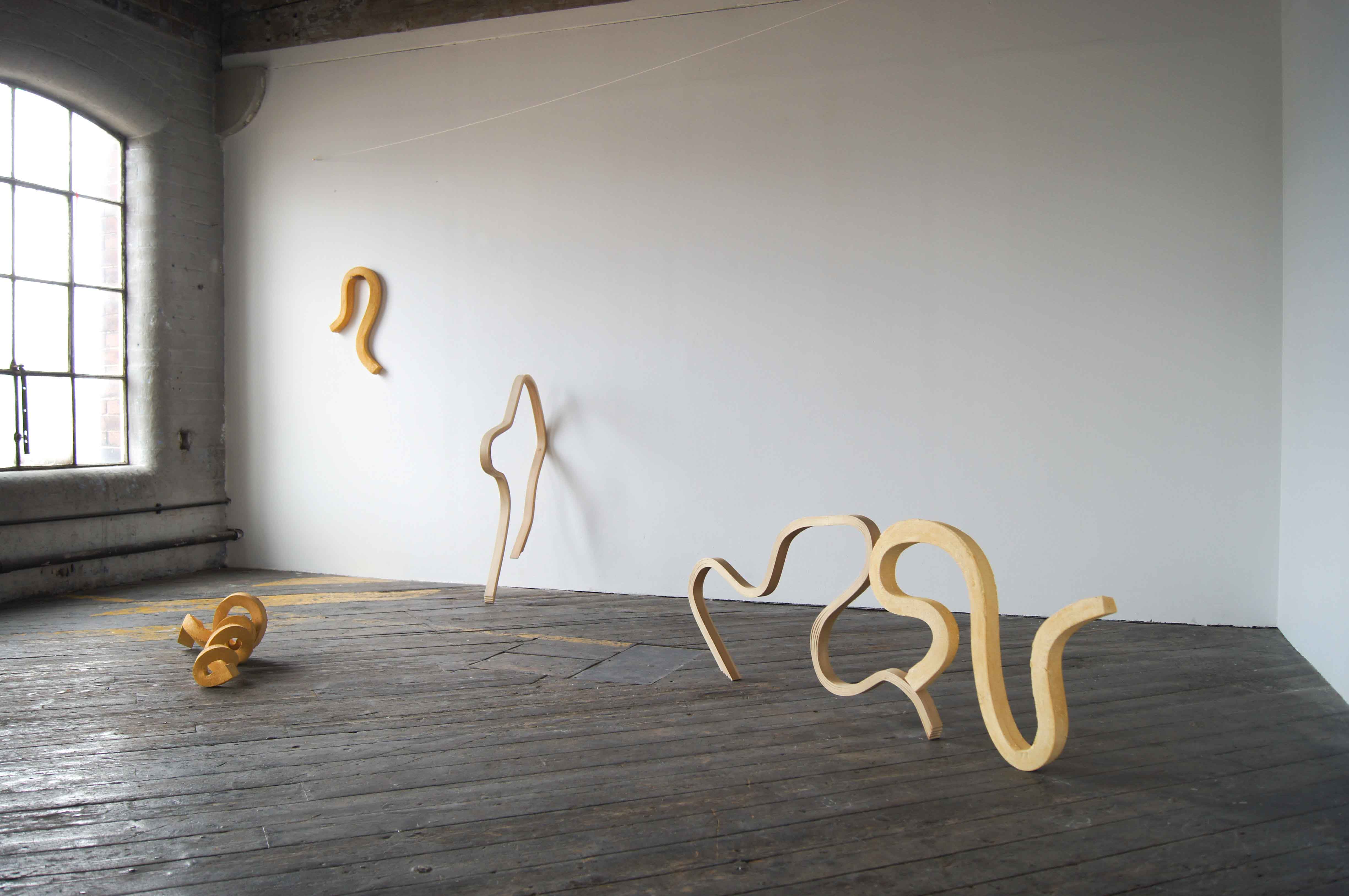 Hold 2, 3, 4. 2019. Tulip Wood, Adhesive, Oil, Concrete, Pigment, Foam, Dowel, Screw. Dimensions Variable..jpg